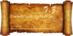 Tankóczi Zoltán névjegykártya